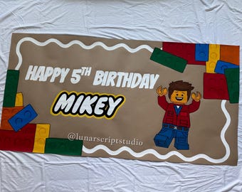 Lego Birthday Banner || Custom Banner