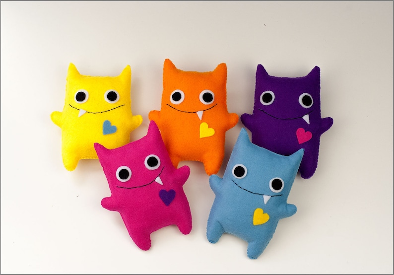 Plush Monster Toy Stuffed Cuddly Toy Softie Perfect Gift Etsy UK