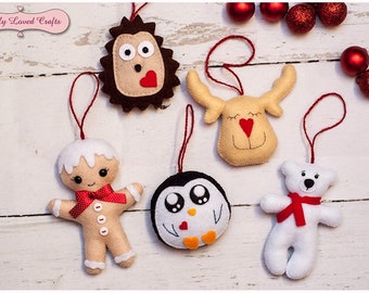 Weihnachtsschmuck| Handgefertigter Christbaumschmuck| Weihnachtsschmuck aus Filz| Weihnachtsgeschenk| Strumpffüller| Urlaubsdekor