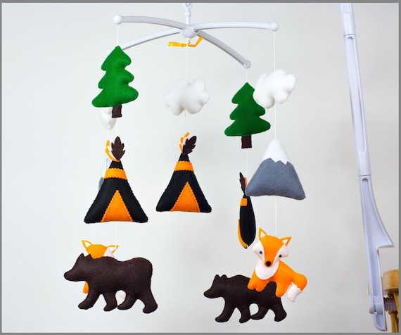 woodland cot mobile