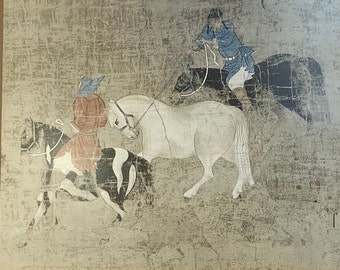 Riders Leading a White Horse by Zhoa Mengfu