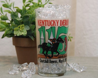Vintage Official 115th Kentucky Derby Mint Julep Glass
