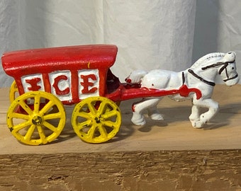 Cast Iron Toy Ice Wagon