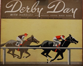 Derby Day – Box Top of Board Game by Parker Brothers , top only