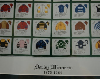 Derby Winners 1875-1984 – Framed Print of Racing  Silks