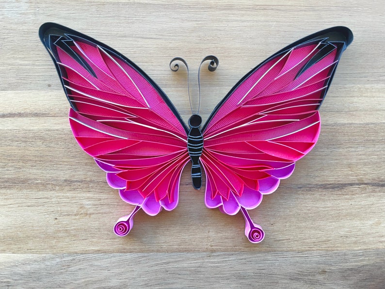 Quilling Butterfly Designs PDF & JPG Files, Beginner Patterns, Easy Instructions, Paper Art, Paper Craft image 5