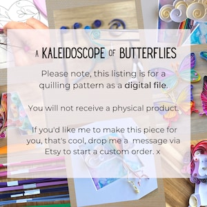 Quilling Butterfly Designs PDF & JPG Files, Beginner Patterns, Easy Instructions, Paper Art, Paper Craft image 2