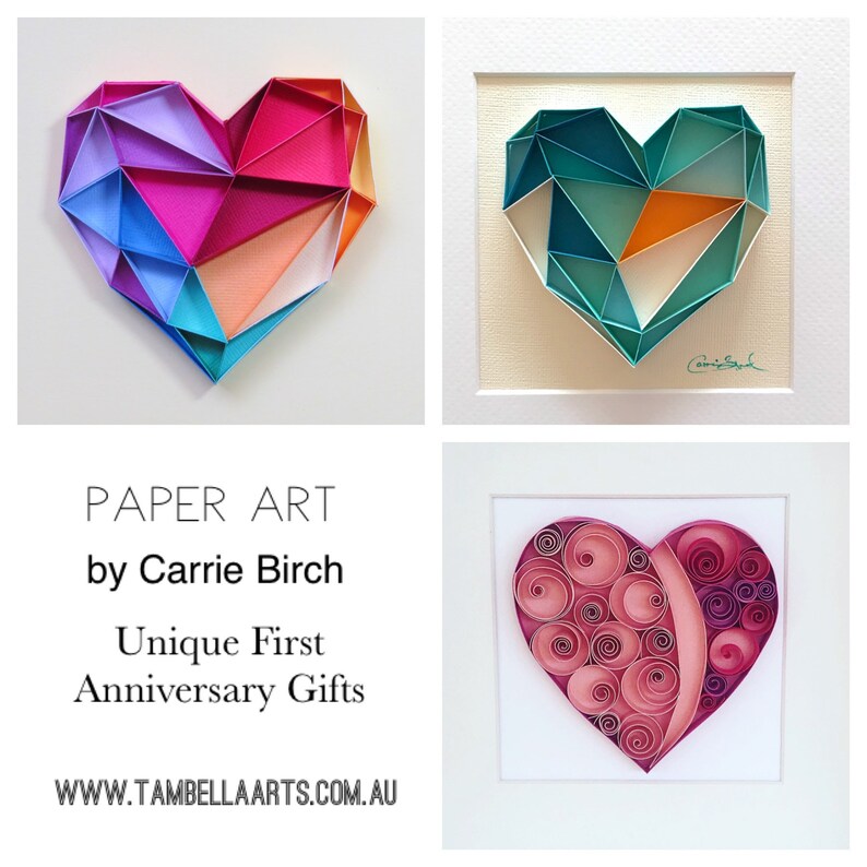 Paper Anniversary Gift MADE TO ORDER unique Paper Art Etsy