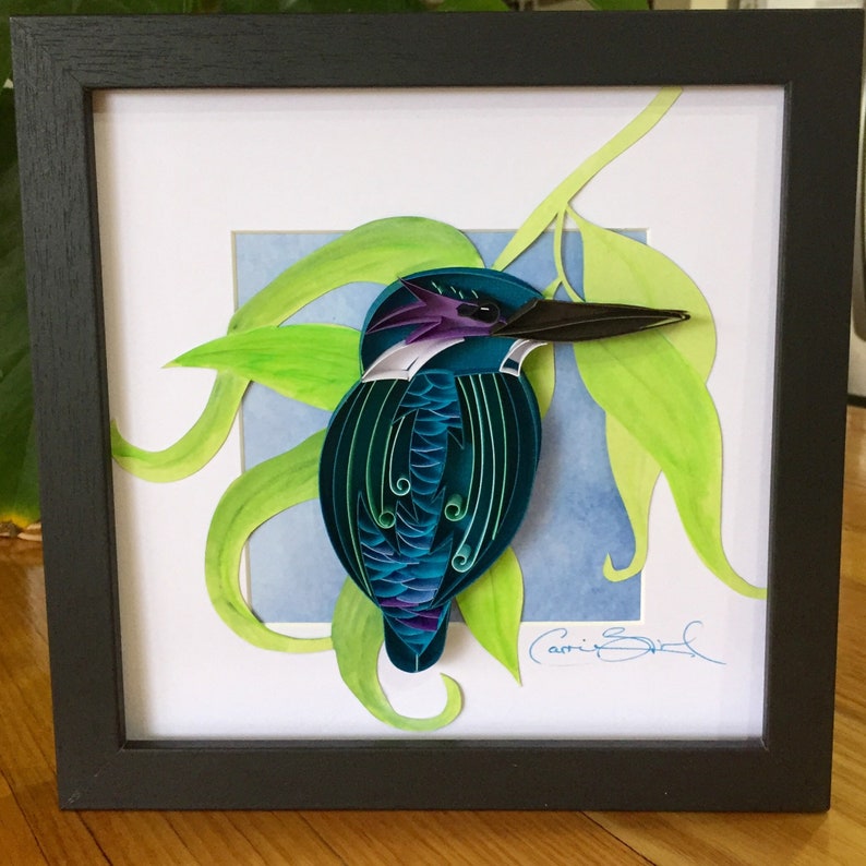 Kingfisher Bird 3d Paper Art Made To Order Quilling