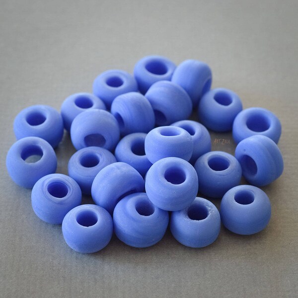 INDIAN ARTISANALES X20 Pearls Opaque Blue Opaque Glass 9mm [12-21]