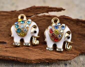 4 ou 10 pendentifs breloques CHAT 28mm x 17mm en métal doré et émail