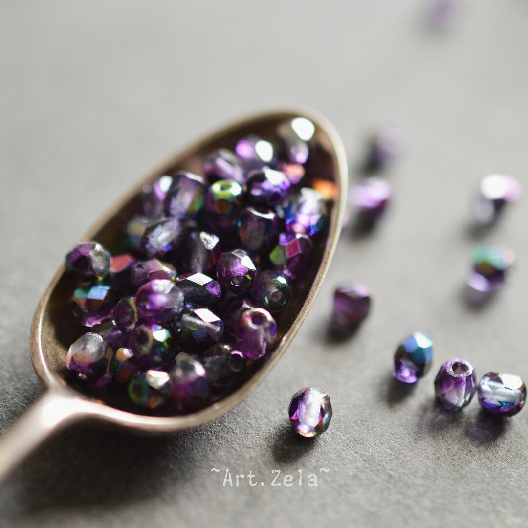 Perles De Rocaille Verre Tchèque Rouge-Fuchsia Irisé - Taille 11/0 (50g / 1,76 Oz)