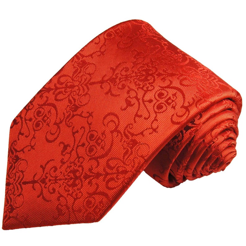 Red Vines Silk Tie and Pocket Square