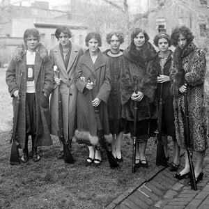 1910-1925 Girls Rifle Team, Drexel Vintage Photograph 8.5&quot; x 11&quot; Art Print - - Historic Scene --