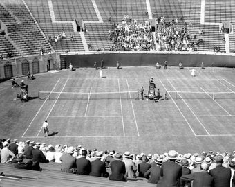 1924 Forest Hills,Women's Tennis, New York Vintage Photograph 8.5" x 11" Art Print