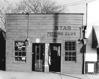Vicksburg MS Barber Shop & Laundry - 1936 Vintage Photo Art Print
