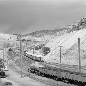 1940 Railroad at Copper Mine, Santa Rita, New Mexico Vintage Old Photo  Art Print - - Historic Scene --