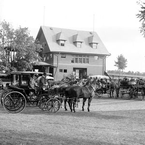 1900-1915 Club House, Saratoga Springs, NY Vintage Photograph 11&quot; x 17&quot; Art Print - - Historic Scene --