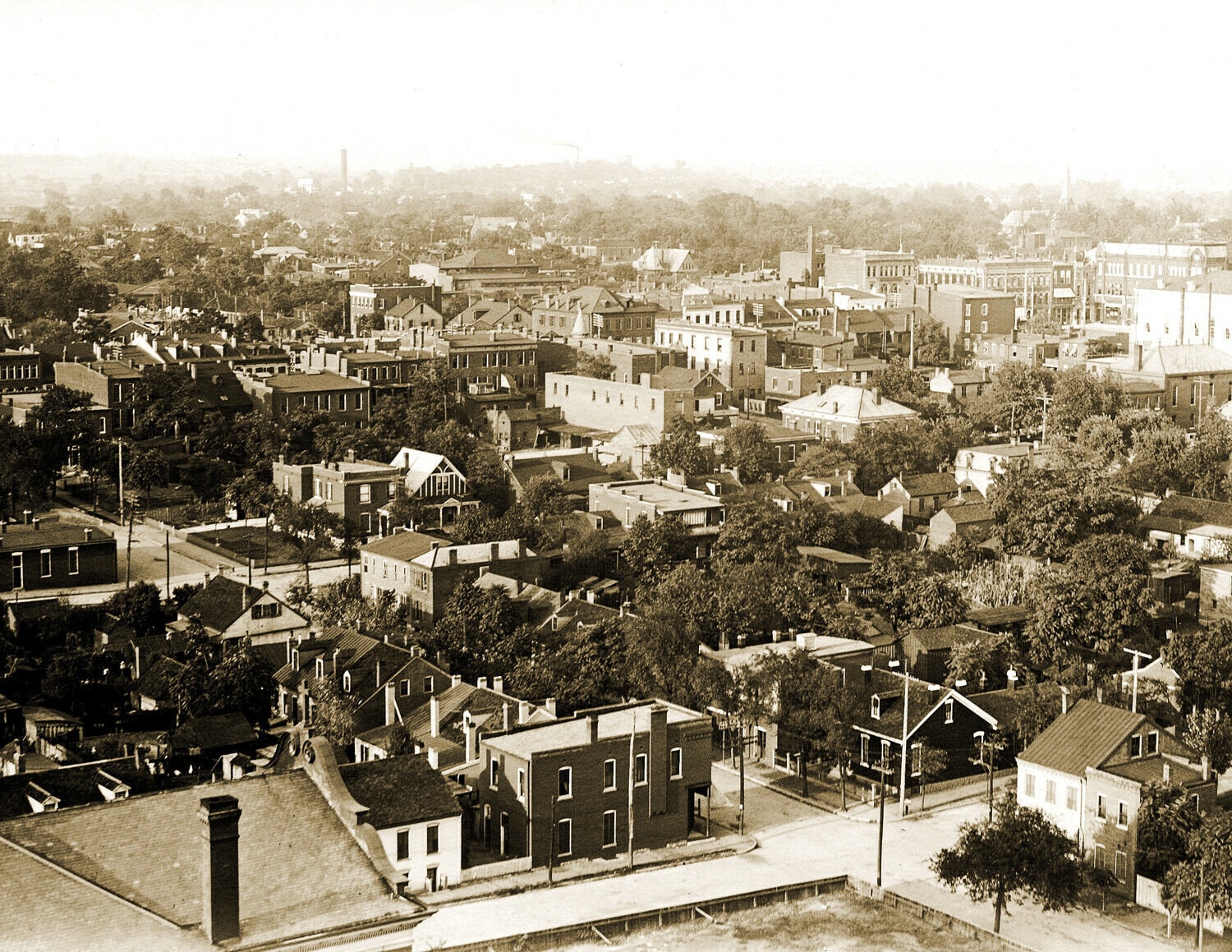 1910 Aerial View of Belleville Illinois Vintage Photograph
