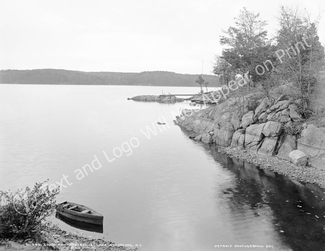 1901 S. Point, Raccoon Island, Lake Hopatcong, New Jersey Vintage Old