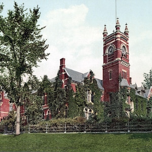 1900 Music Hall, Smith College, Northampton, MA Vintage Photograph 8.5&quot; x 11&quot; - - Historic Scene --