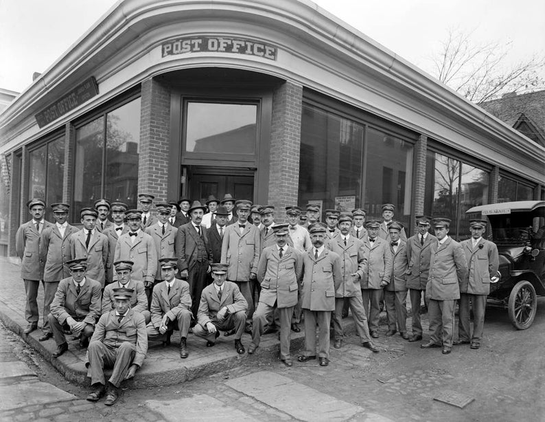 1920 Workers Jamaica Plain Post Office Vintage Photograph Etsy