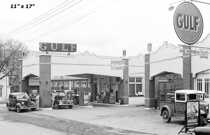 19301939 Gas Station Virginia Vintage Photograph Reprint Etsy