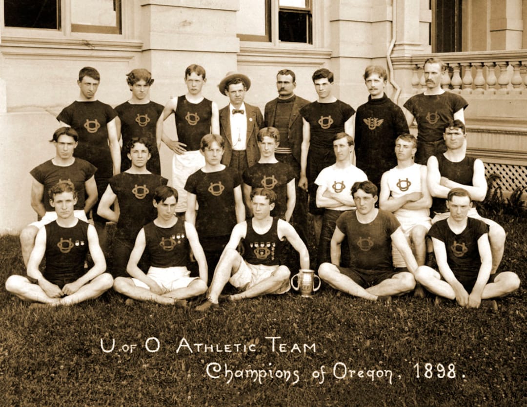 1898 University of Oregon Track Team Photo: Vintage Art Print (8.5" X