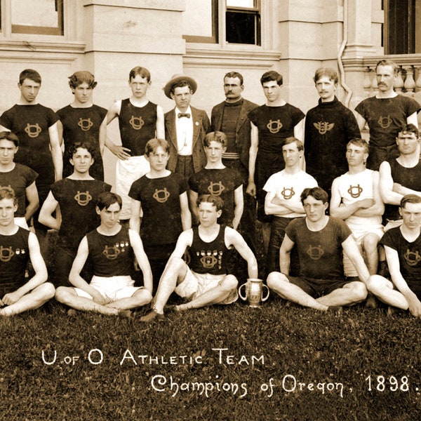 1898 University of Oregon Track Team Vintage Photograph 8.5" x 11" Art Print