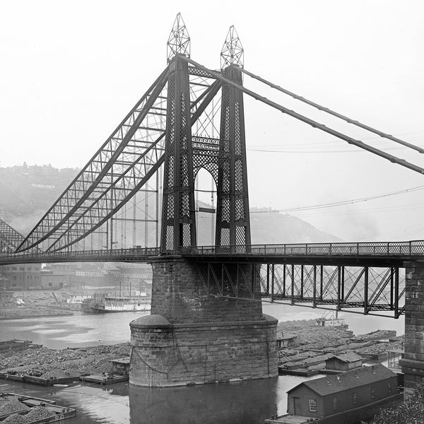 1900 The Point Bridge, Pittsburgh, Pennsylvania Photograph INSTANT Download