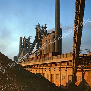 1941 Blast Furnaces, Carnegie-Illinois Steel, Etna, Pennsylvania Vintage Old Photo Art Print - - Historic Scene --