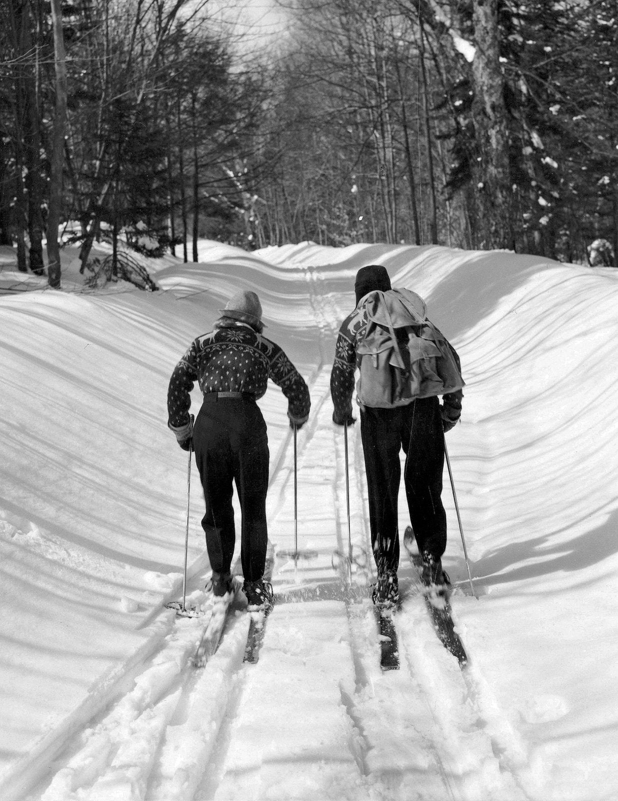 1947 Cross Country Skiing Near Peru VT Old Photo 8.5 X Etsy