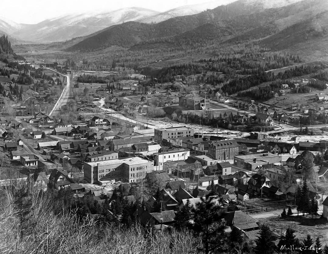1920 Aerial View of Mullan Idaho Vintage Old Photo 8.5 Etsy