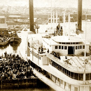 1886 Steamboat Empire State,Newburyport MA Old Photo 8.5&quot; x 11&quot; Art Print - - Historic Scene --