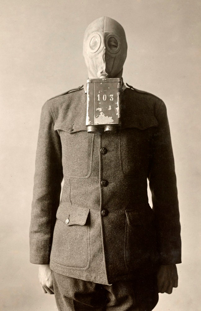 1910s WW1 ガスマスクバック ハンドペイント レアカラー ヴィンテージ 1910s WW1 ガスマスクバック ハンドペイント レアカラー
