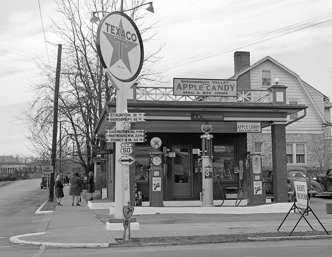 1940 Gas Station Route 50 Winchester VA Old Photo 8.5 Etsy