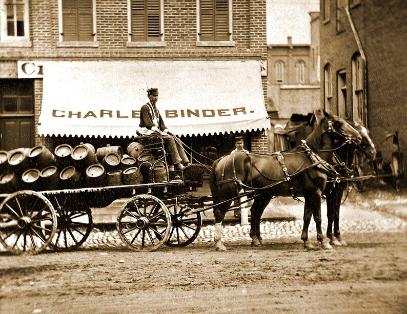 1880 Beer Delivery Wagon Ann Arbor MI Vintage Old Photo Etsy