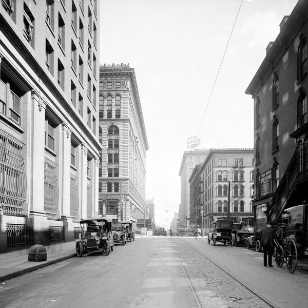 1900-1915 Swan Street, Buffalo, New York Vintage Photograph 8.5" x 11" Art Print