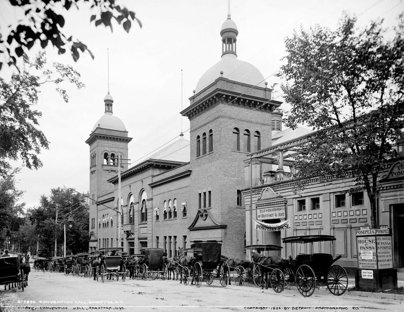 1904 Convention Hall Saratoga New York Vintage Photograph Etsy
