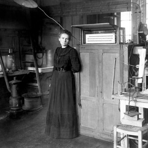1912 Marie Curie in her Paris Laboratory Vintage Photograph 8.5" x 11" Art Print - - Historic Scene --