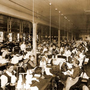 1912 Kalamazoo Corset Company, Michigan Vintage Photograph 8.5&quot; x 11&quot; Art Print - - Historic Scene --