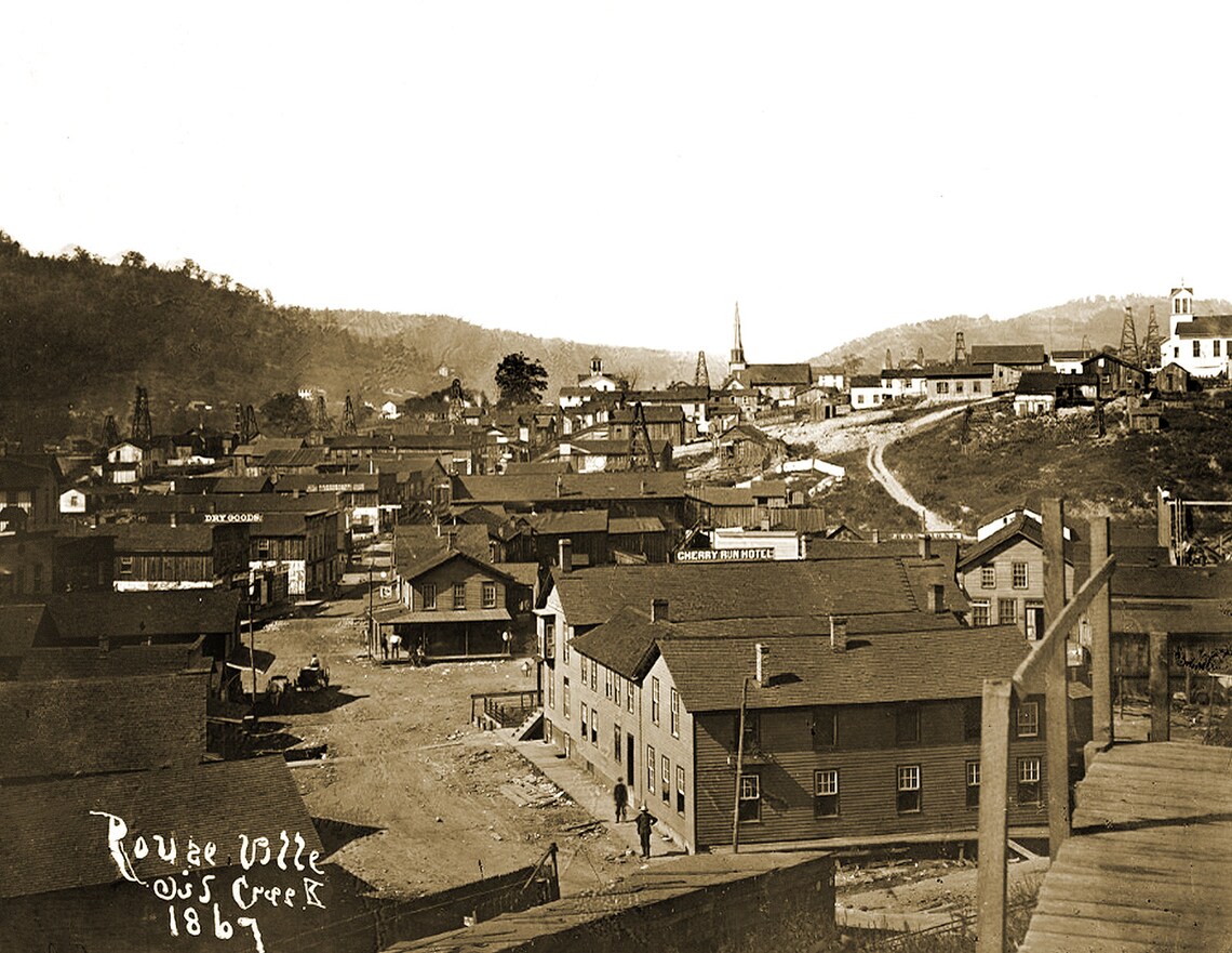 1869 Rouseville Pennsylvania Old Vintage Photo 8.5 x Etsy