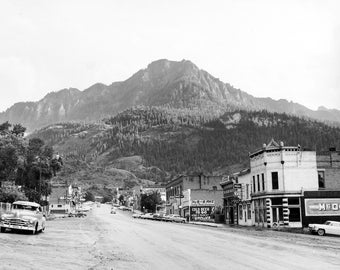 1957 Main Street, Ouray, Colorado Vintage Old Photo Art Print - - Historic Scene --