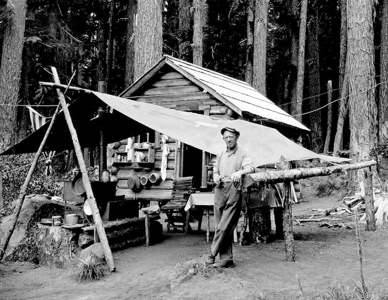 Ranger Station Oregon Vintage Photograph Reprint Santiam Forest