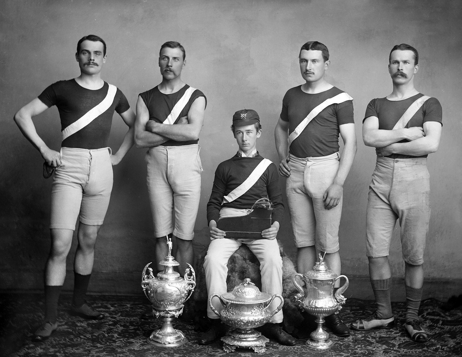 Waterford Boat Club: 1885 Oarsmen Vintage Photo Art Print (8.5" x 11")