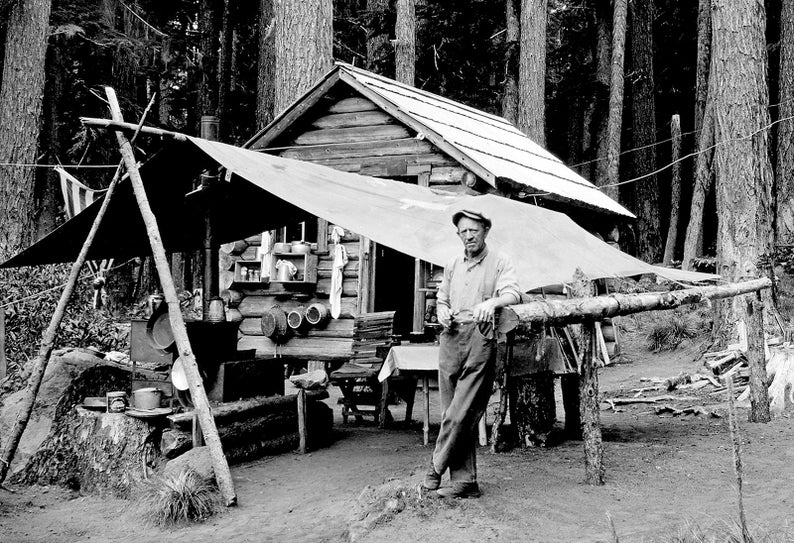 Ranger Station Oregon Vintage Photograph Reprint Santiam Forest