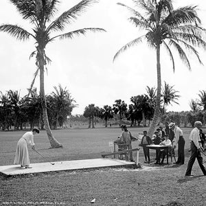 1904 First Tee, Golf Links, Palm Beach, Florida Vintage Photograph Instant Download - - Historic Scene --
