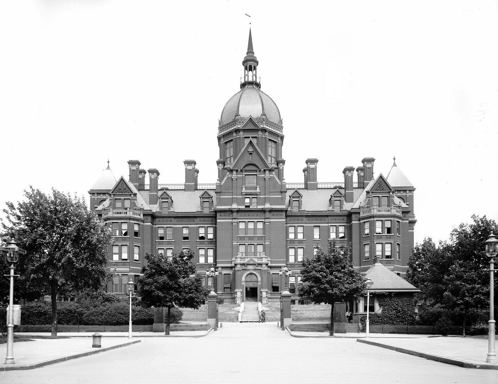 Johns Hopkins Hospital Vintage Photo Art Print (8.5" x 11")