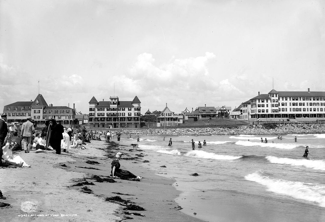 1906 Bathing at York Beach Maine Old Photo 13 X Etsy