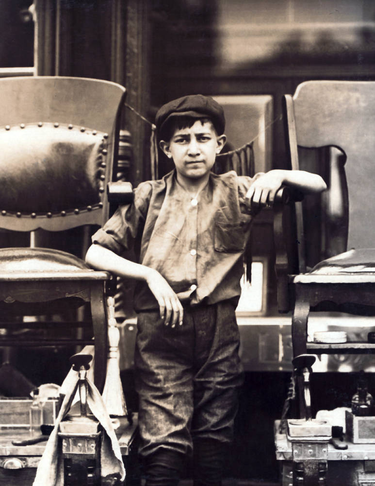 1910 Shoe Shine Boy Frank Villanello, NYC Vintage Photograph